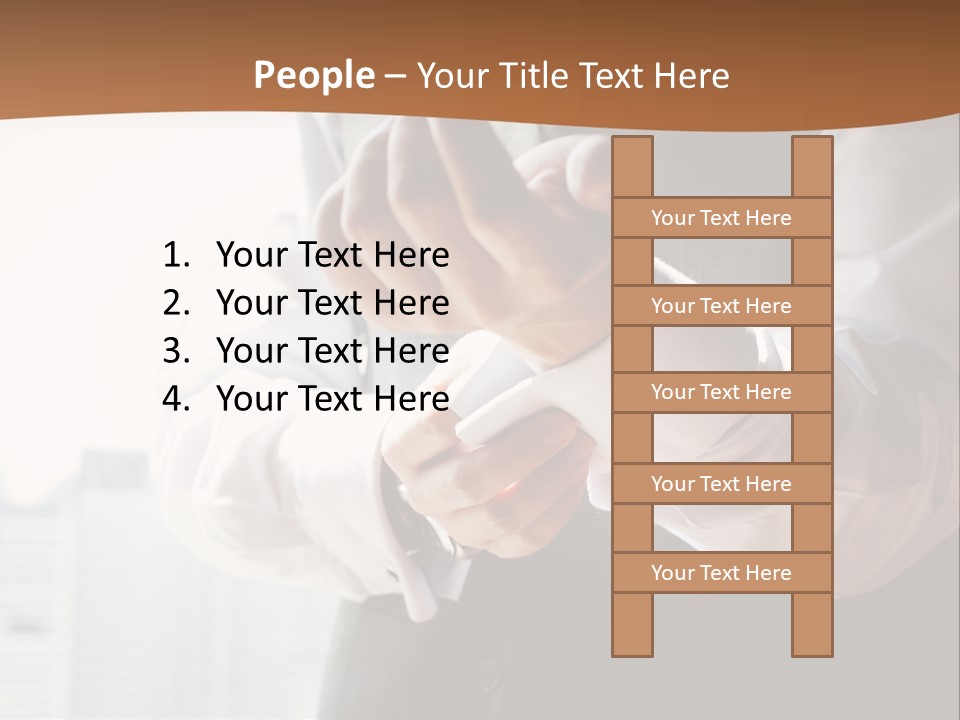 Holding Wedding Shirt PowerPoint Template