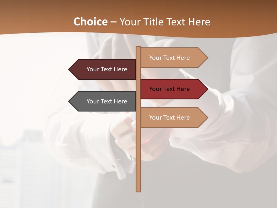 Holding Wedding Shirt PowerPoint Template