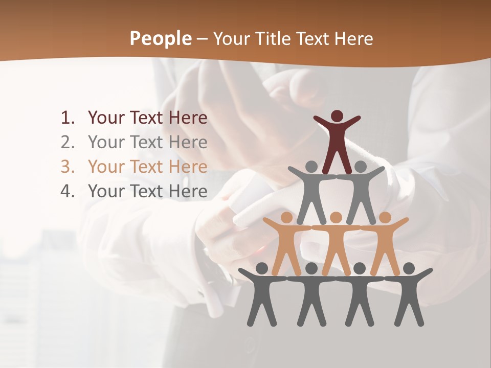 Holding Wedding Shirt PowerPoint Template