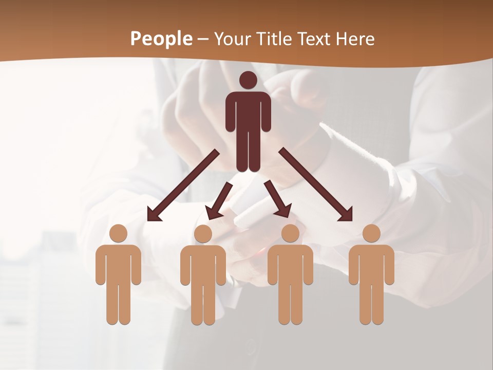 Holding Wedding Shirt PowerPoint Template