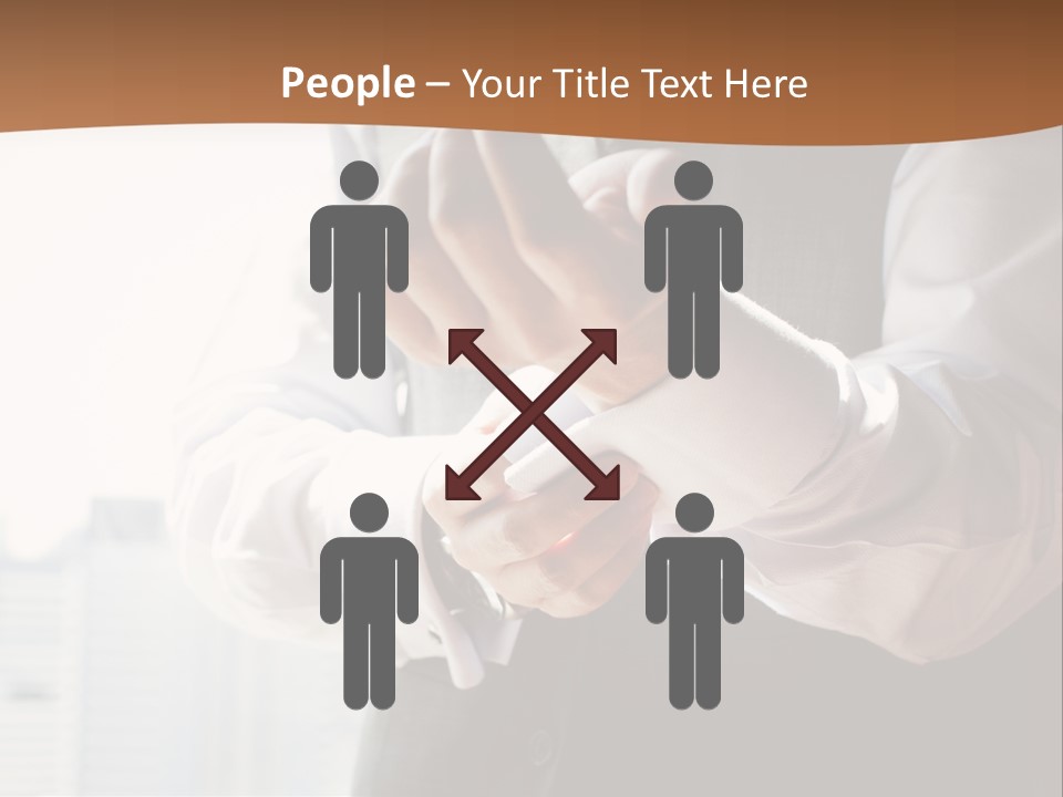 Holding Wedding Shirt PowerPoint Template