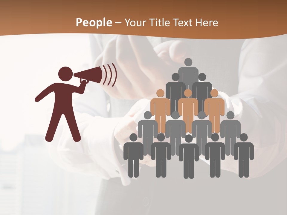 Holding Wedding Shirt PowerPoint Template