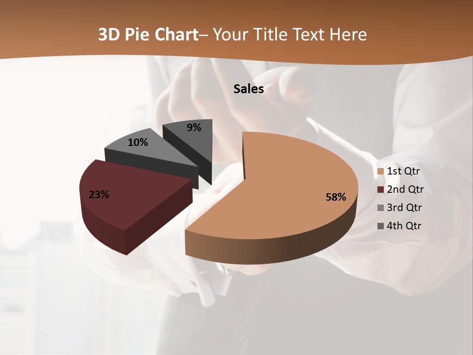 Holding Wedding Shirt PowerPoint Template