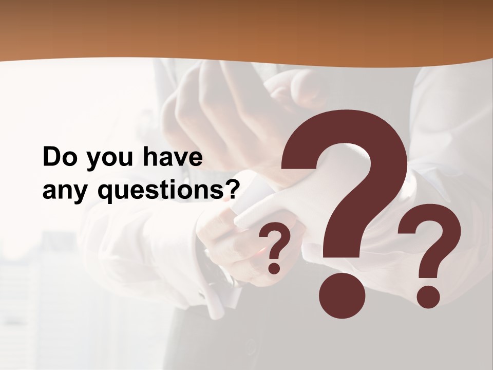 Holding Wedding Shirt PowerPoint Template