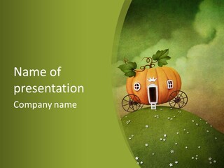Vegetable Graphics Cloud PowerPoint Template