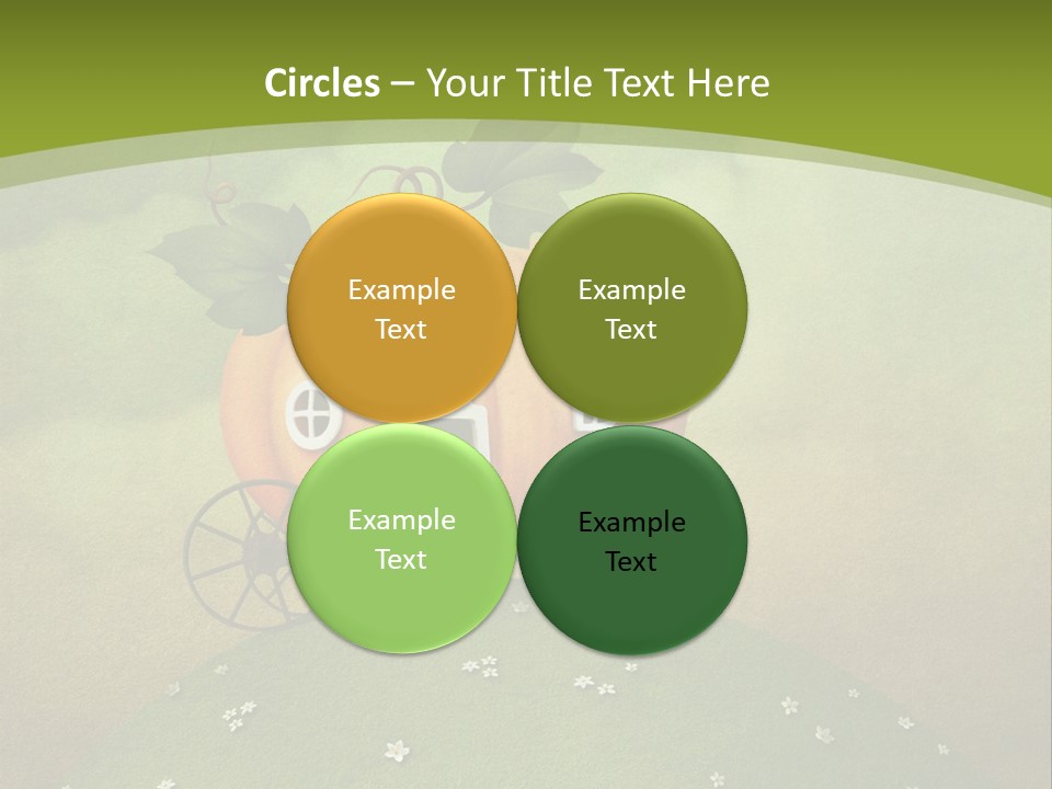 Vegetable Graphics Cloud PowerPoint Template