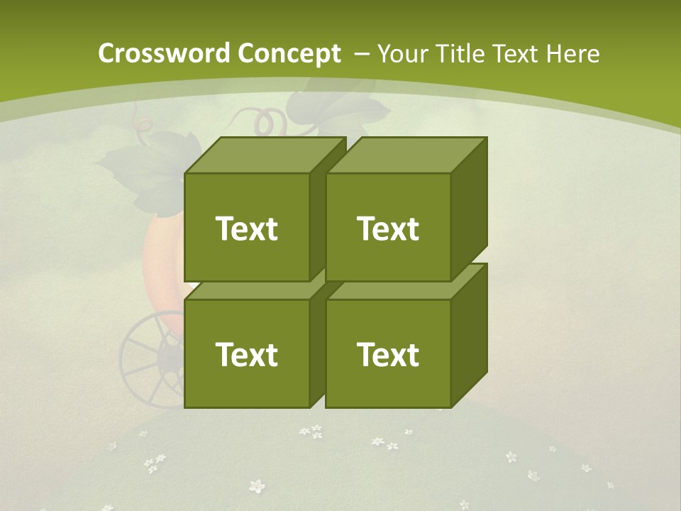 Vegetable Graphics Cloud PowerPoint Template