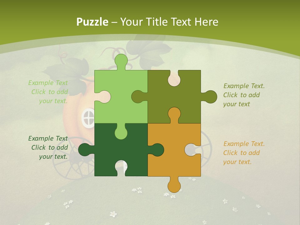 Vegetable Graphics Cloud PowerPoint Template