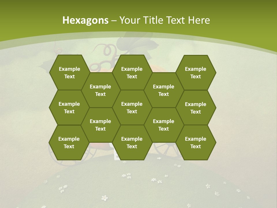 Vegetable Graphics Cloud PowerPoint Template