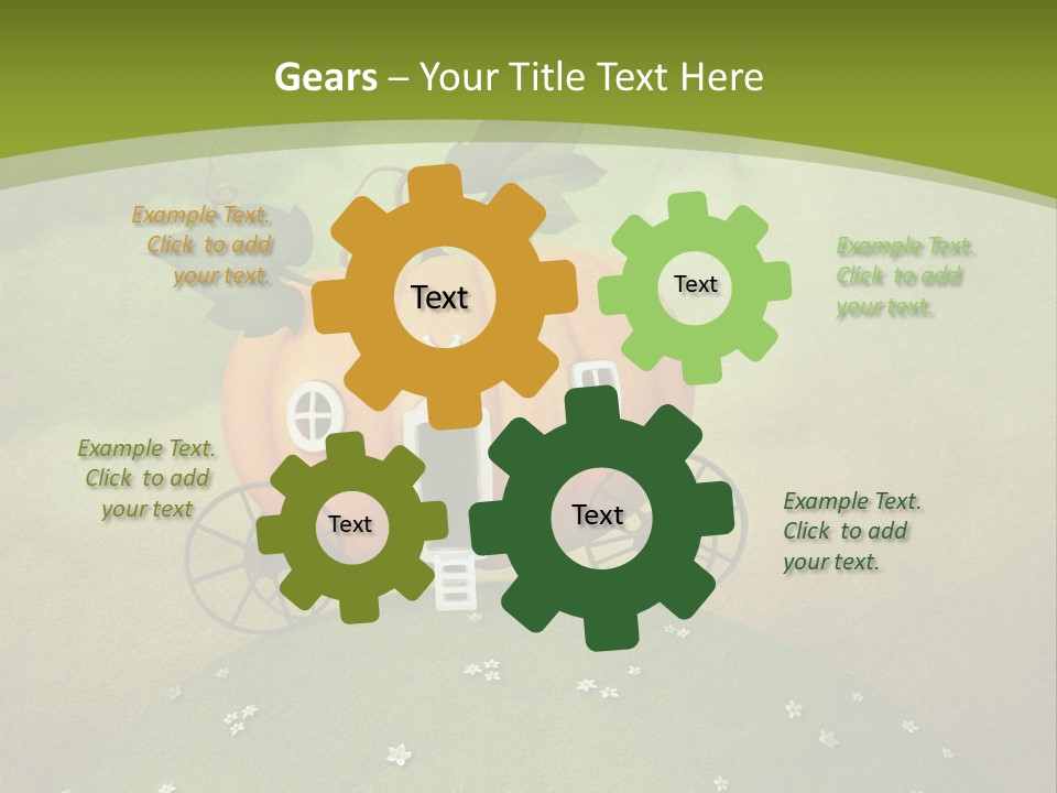 Vegetable Graphics Cloud PowerPoint Template