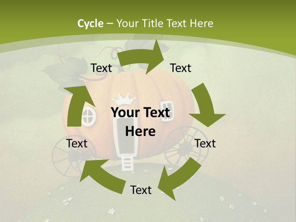 Vegetable Graphics Cloud PowerPoint Template