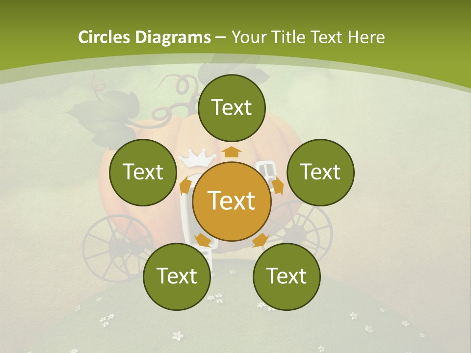 Vegetable Graphics Cloud PowerPoint Template