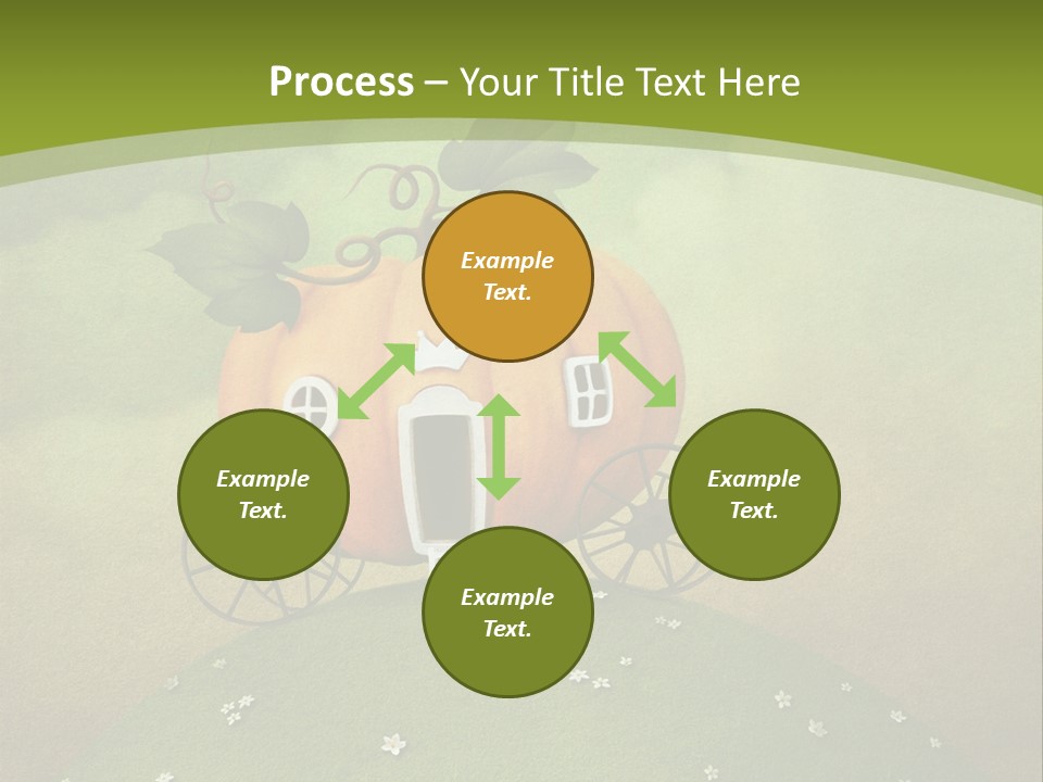 Vegetable Graphics Cloud PowerPoint Template