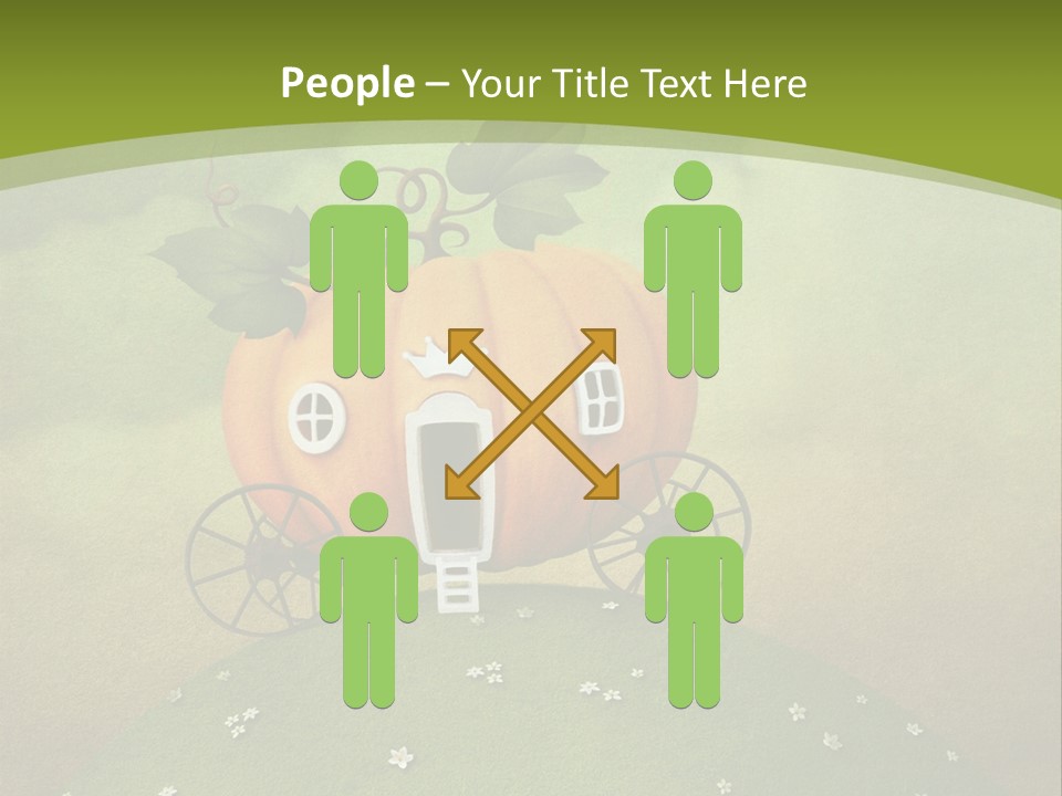 Vegetable Graphics Cloud PowerPoint Template