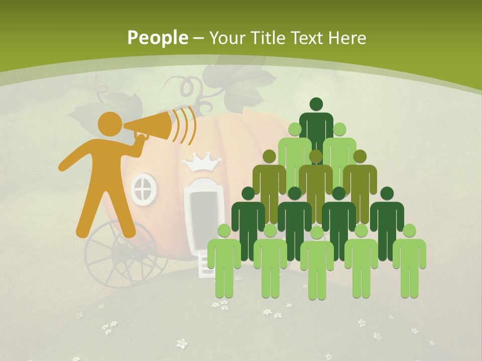 Vegetable Graphics Cloud PowerPoint Template