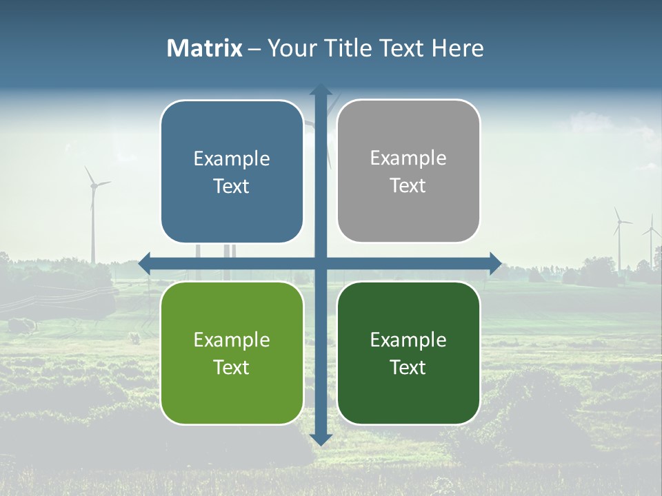Ecological Wind Farm Windmill PowerPoint Template