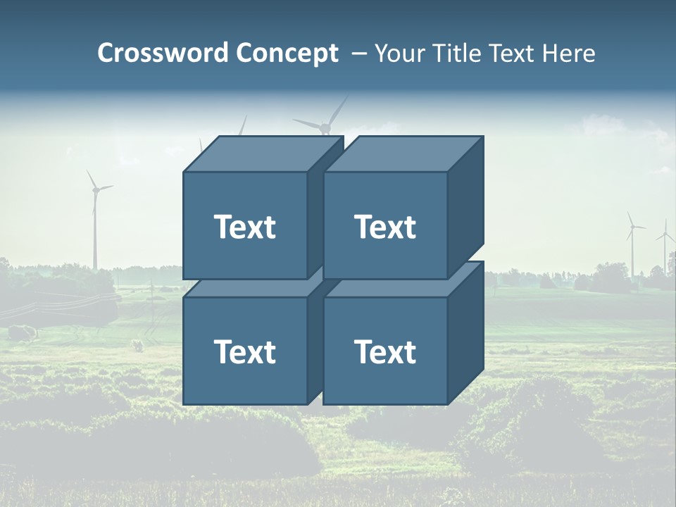 Ecological Wind Farm Windmill PowerPoint Template