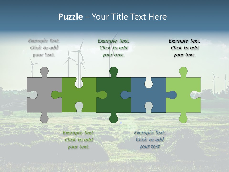 Ecological Wind Farm Windmill PowerPoint Template