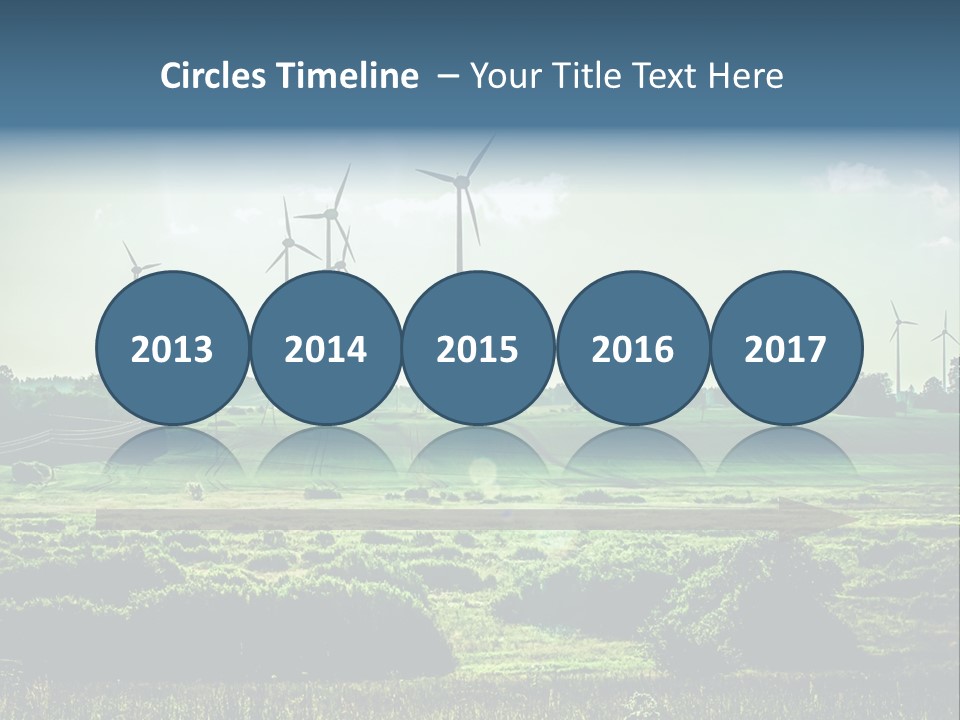 Ecological Wind Farm Windmill PowerPoint Template