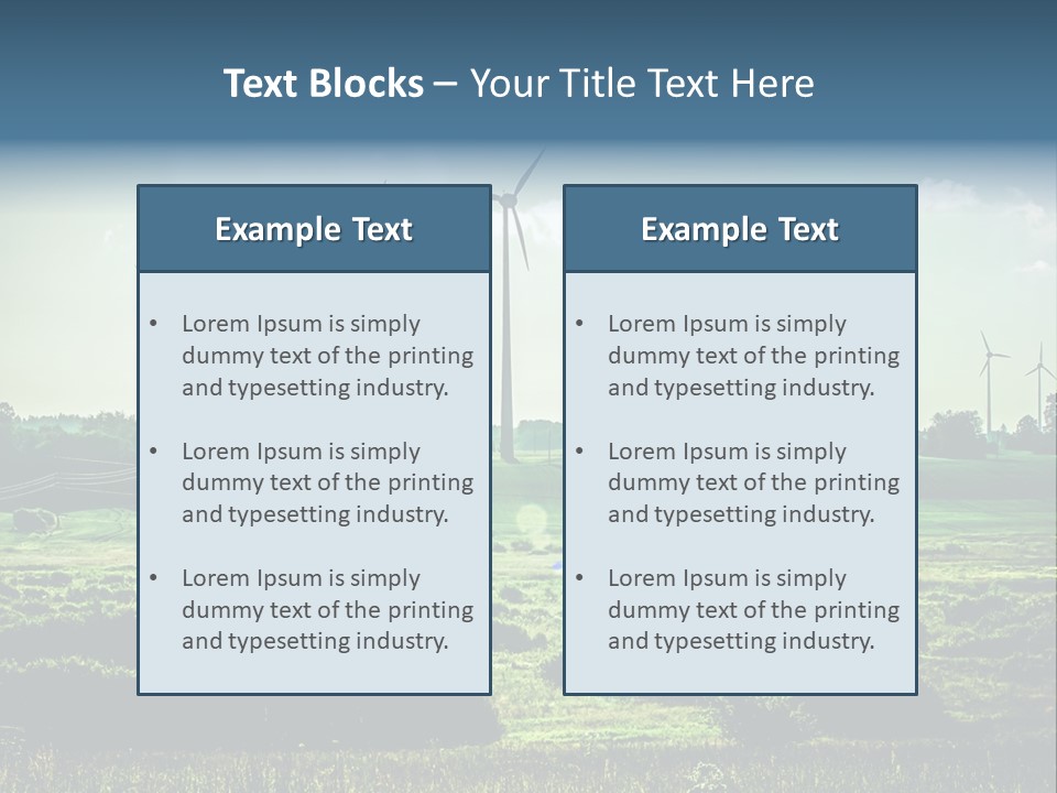 Ecological Wind Farm Windmill PowerPoint Template