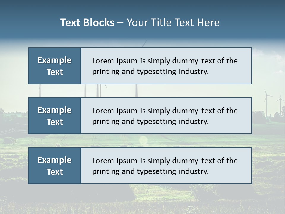 Ecological Wind Farm Windmill PowerPoint Template