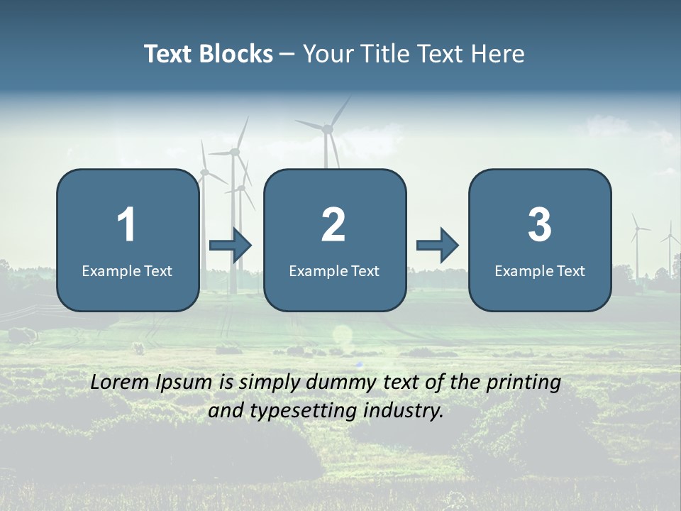 Ecological Wind Farm Windmill PowerPoint Template