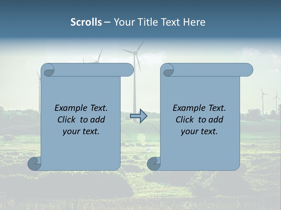 Ecological Wind Farm Windmill PowerPoint Template
