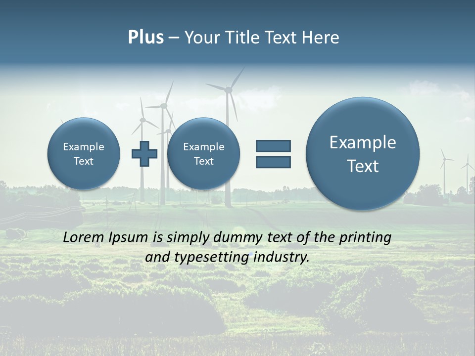 Ecological Wind Farm Windmill PowerPoint Template