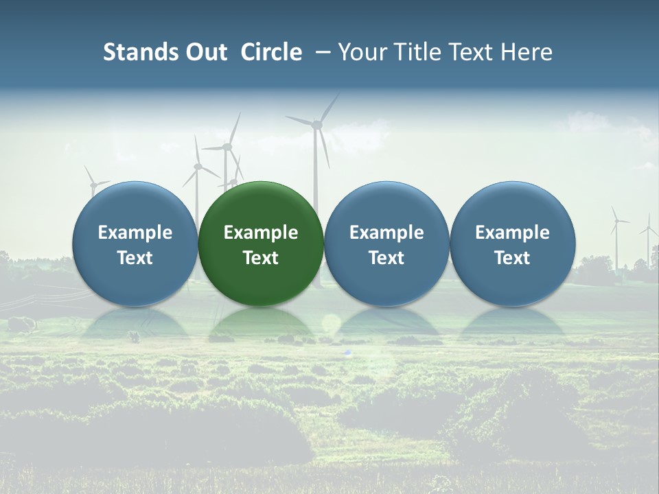 Ecological Wind Farm Windmill PowerPoint Template