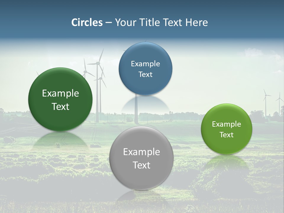 Ecological Wind Farm Windmill PowerPoint Template