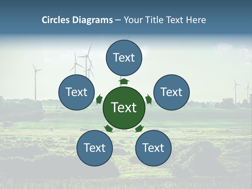 Ecological Wind Farm Windmill PowerPoint Template