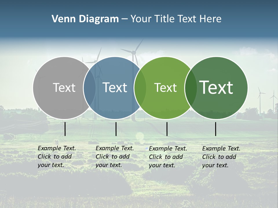 Ecological Wind Farm Windmill PowerPoint Template