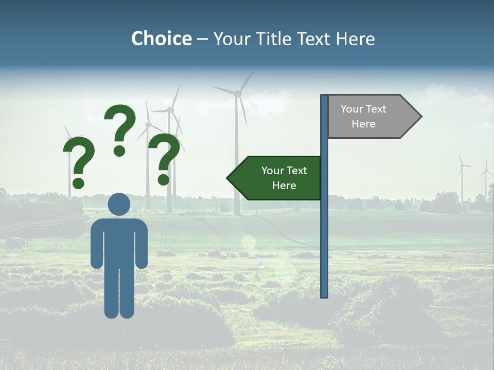 Ecological Wind Farm Windmill PowerPoint Template