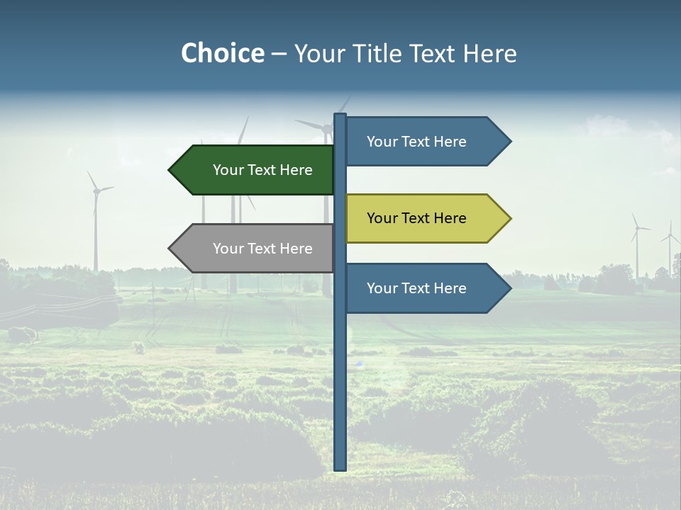 Ecological Wind Farm Windmill PowerPoint Template