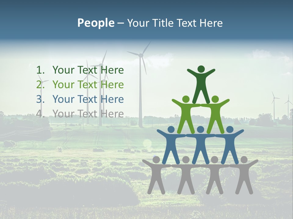 Ecological Wind Farm Windmill PowerPoint Template