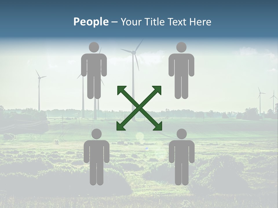 Ecological Wind Farm Windmill PowerPoint Template