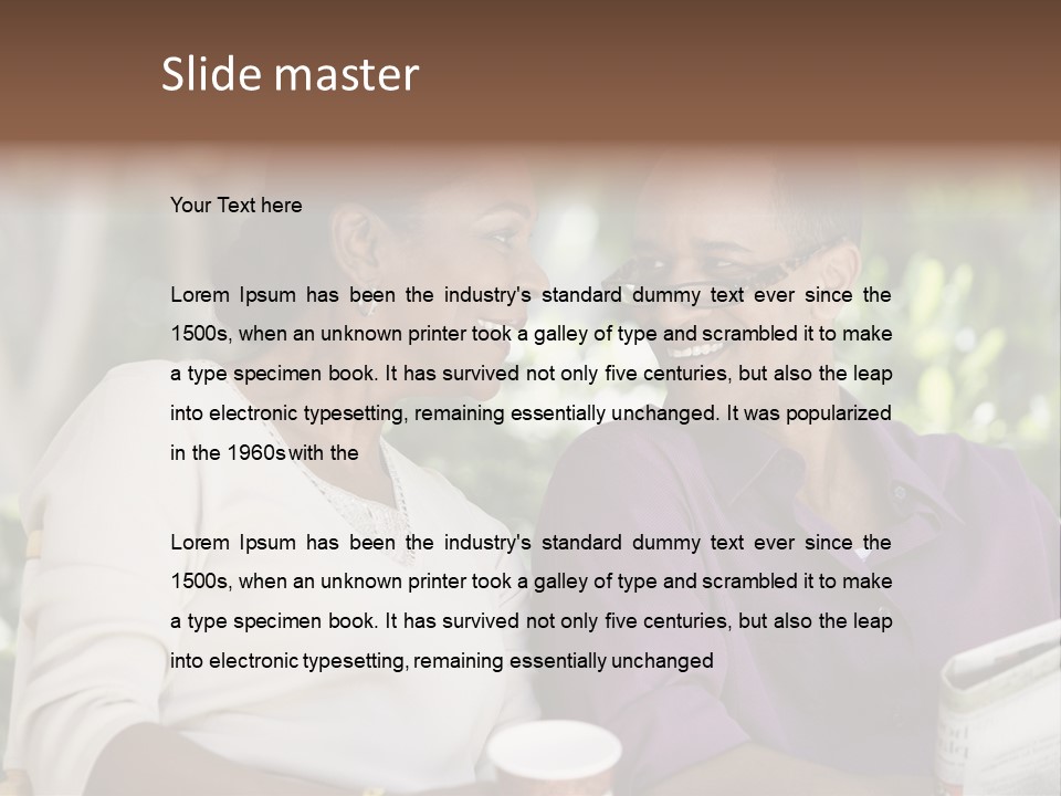 American Happiness Black PowerPoint Template