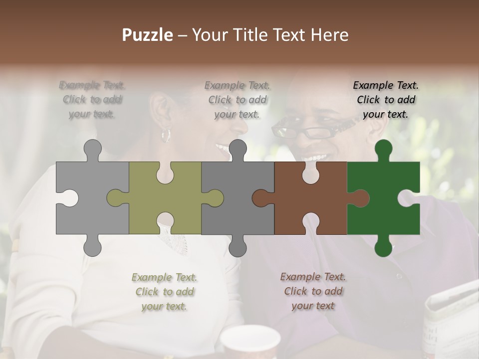 American Happiness Black PowerPoint Template