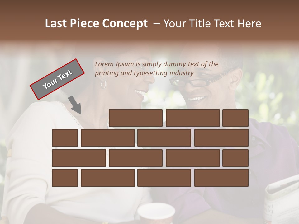 American Happiness Black PowerPoint Template