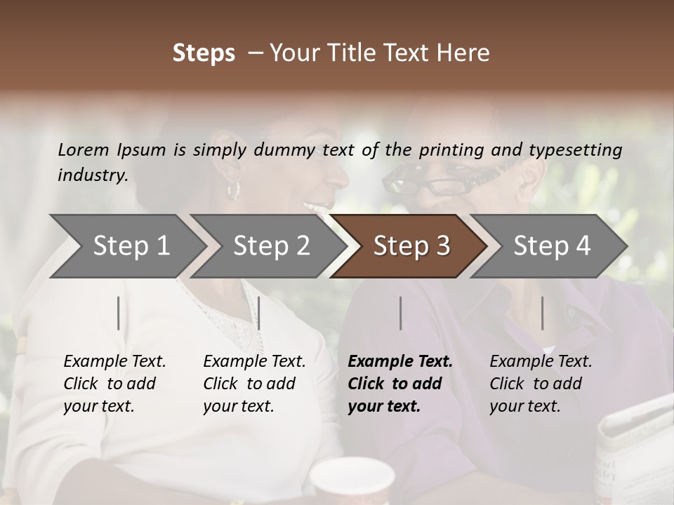 American Happiness Black PowerPoint Template