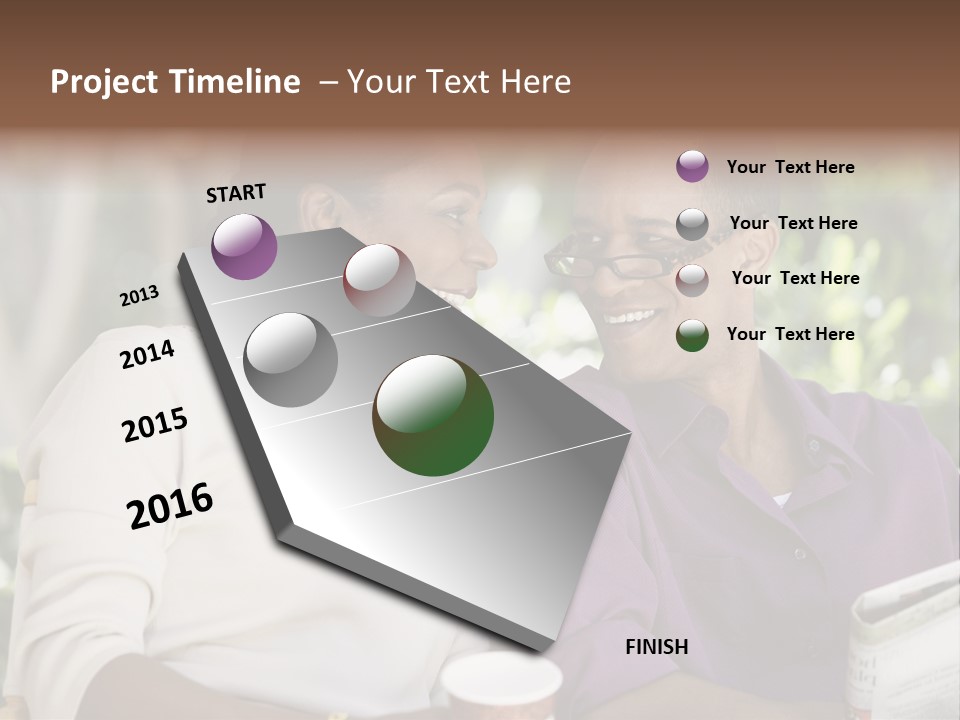 American Happiness Black PowerPoint Template