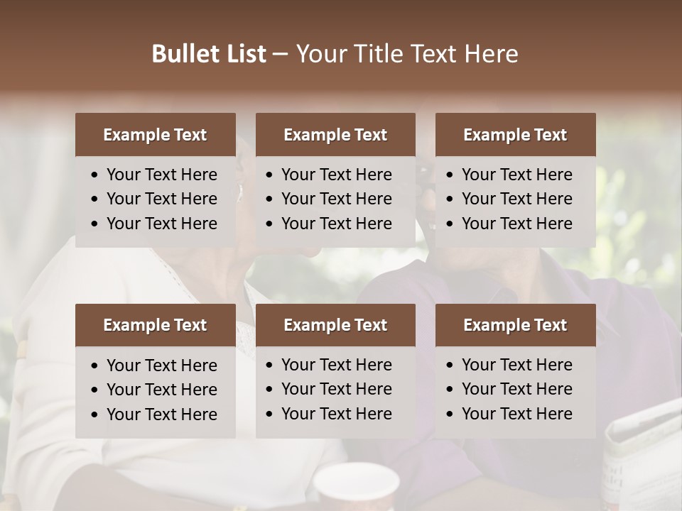 American Happiness Black PowerPoint Template