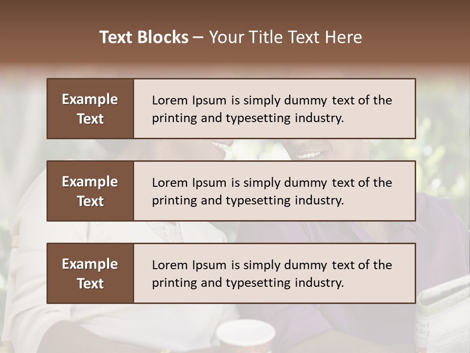 American Happiness Black PowerPoint Template