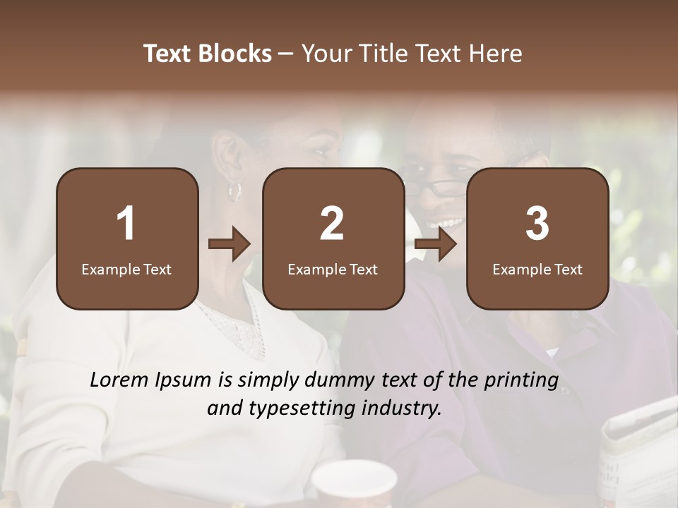 American Happiness Black PowerPoint Template