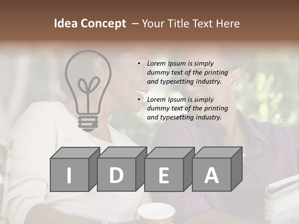 American Happiness Black PowerPoint Template