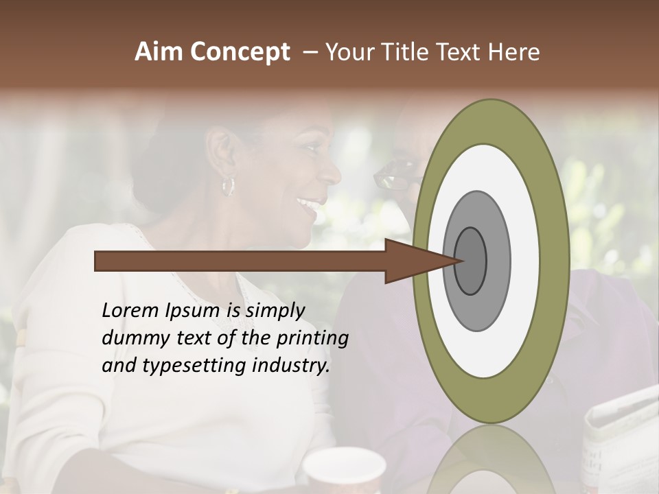 American Happiness Black PowerPoint Template