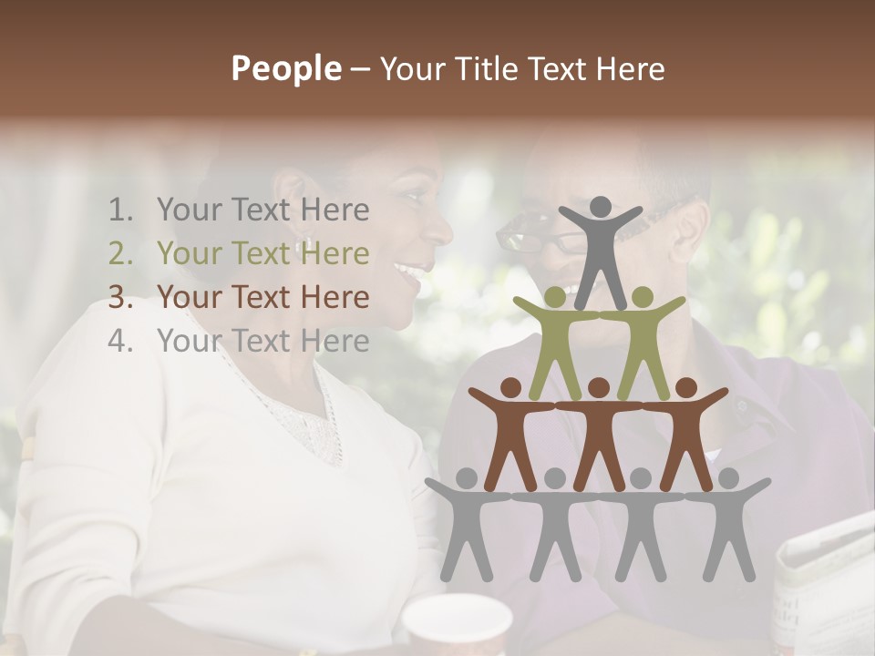 American Happiness Black PowerPoint Template