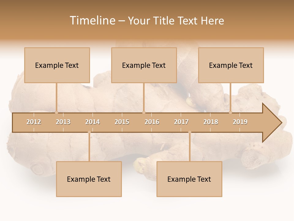 A Close Up Of A Ginger Root On A White Background PowerPoint Template