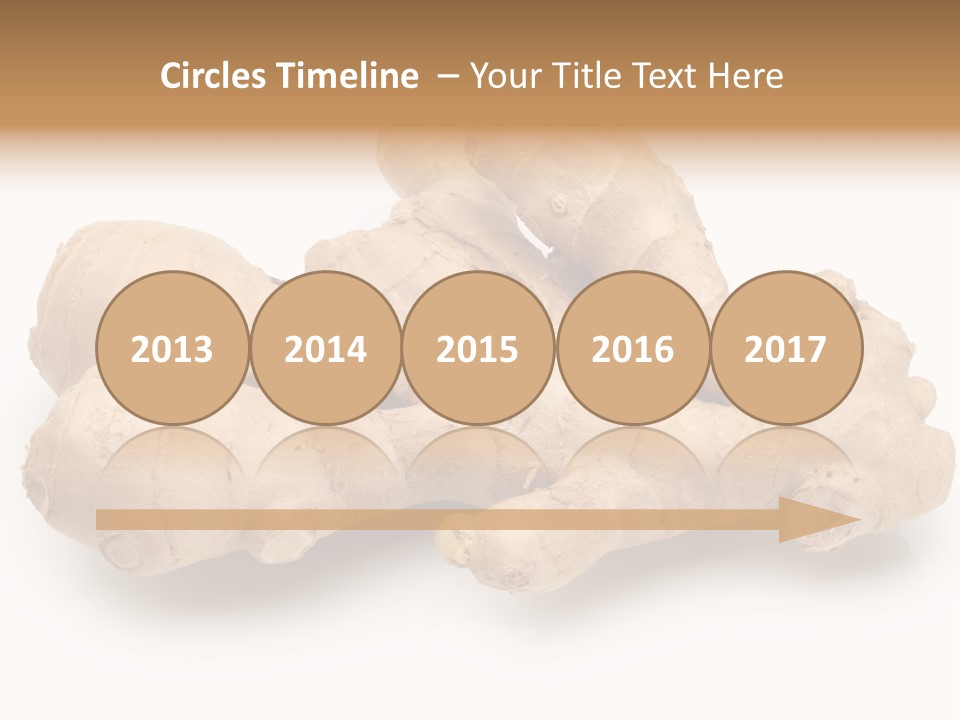 A Close Up Of A Ginger Root On A White Background PowerPoint Template