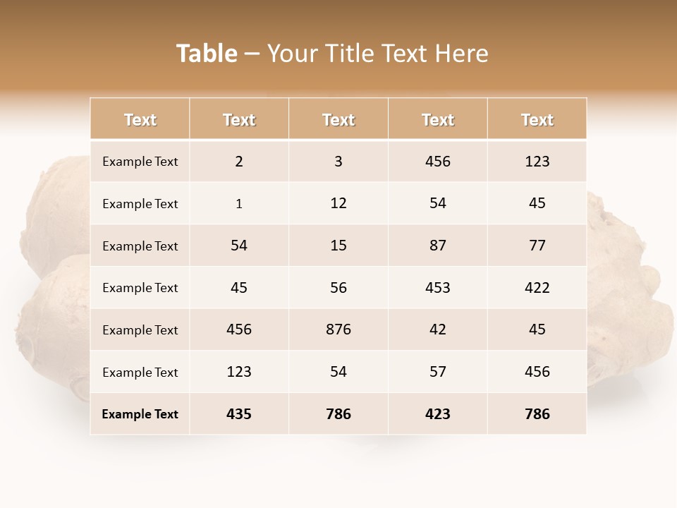 A Close Up Of A Ginger Root On A White Background PowerPoint Template